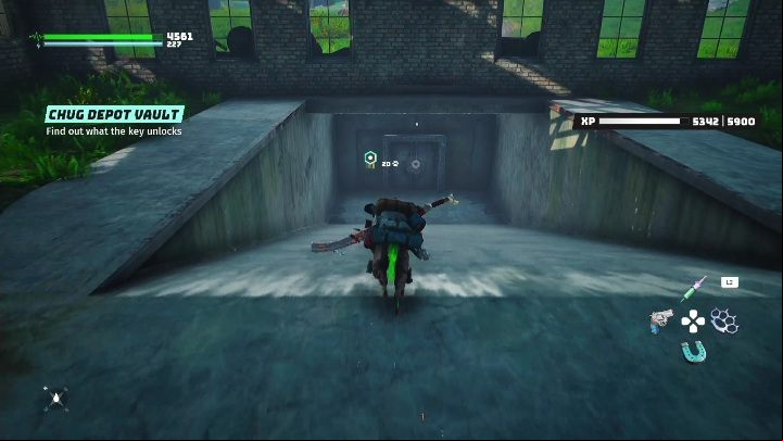 The entrance to the vault is located in the warehouse - Biomutant: Old World Vaults - walkthrough - Exploration - Biomutant Guide