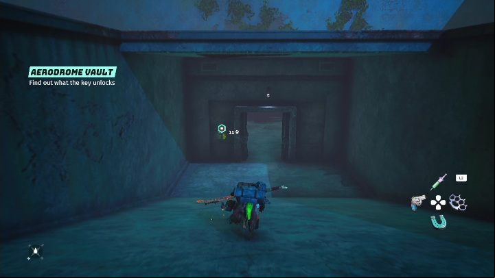 The entrance to the vault is in a small descent in the middle of an empty plaza - Biomutant: Old World Vaults - walkthrough - Exploration - Biomutant Guide