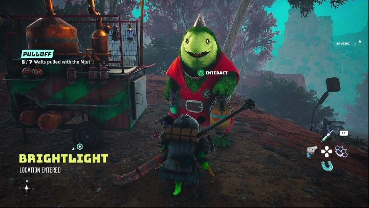 How to start: Talk to the man waiting on the hill in the Brightlight - Biomutant: Mito - walkthrough - NPC quests - Biomutant Guide