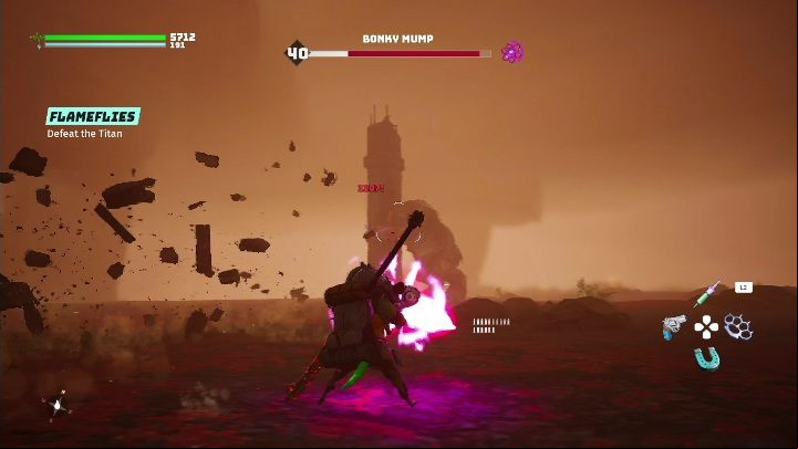 You will encounter a titan - defeat him to get rid of the enemies in the area - Biomutant: Mito - walkthrough - NPC quests - Biomutant Guide