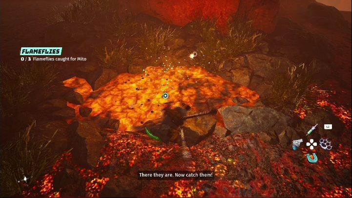 After getting rid of the opponents, you need to get 3 glowing insects, which are needed for lanterns - Biomutant: Mito - walkthrough - NPC quests - Biomutant Guide