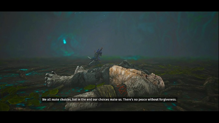 After defeating all the World Eaters and saving the Tree of Life, the main character must fight a final battle with a nightmare from their past, Lupa-Lupin, and decide his fate - Biomutant: Good ending - Endings - Biomutant Guide