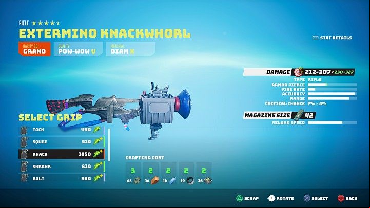 For ranged weapons, attach the base (pistol, shotgun, rifle, automatic rifle) to the grip and barrel - Biomutant: Crafting - Basics - Biomutant Guide