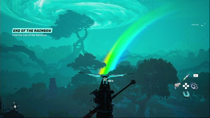 After talking to Jumble, you must reach the end of the rainbow - Biomutant: Jumble - walkthrough - NPC quests - Biomutant Guide