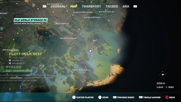 Location: Fluff Hulk Nest - Biomutant: Old World Storage - walkthrough - Exploration - Biomutant Guide