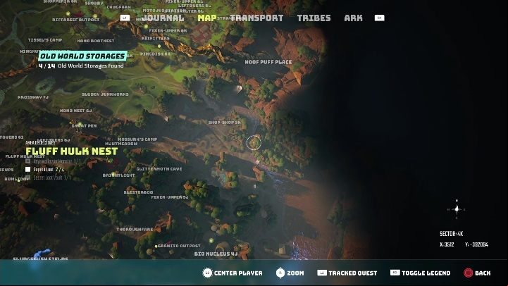 Location: Fluff Hulk Nest - Biomutant: Old World Storage - walkthrough - Exploration - Biomutant Guide