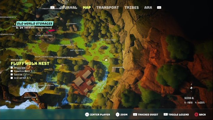 Location: Fluff Hulk Nest - Biomutant: Old World Storage - walkthrough - Exploration - Biomutant Guide
