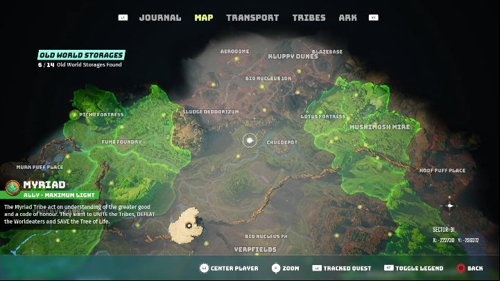 Location: Fluff Hulk Nest - Biomutant: Old World Storage - walkthrough - Exploration - Biomutant Guide