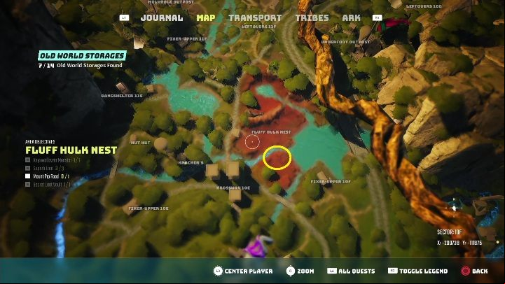The monster is located on the southern part of the location, right next to the water tank - Biomutant: Old World Storage - walkthrough - Exploration - Biomutant Guide