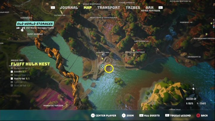 The monster is located in the southern part of the location, right next to the water tank - Biomutant: Old World Storage - walkthrough - Exploration - Biomutant Guide