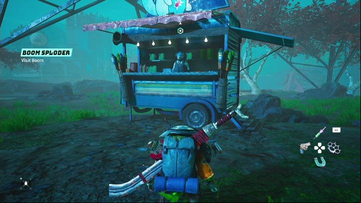 After talking to the man in Flippberdit, you need to go to meet Boom - Biomutant: Boom Sploder - walkthrough - NPC quests - Biomutant Guide