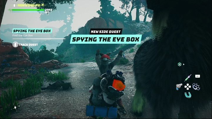 Reward: 100 XP - Biomutant: Spying the Eye Box - walkthrough - NPC quests - Biomutant Guide