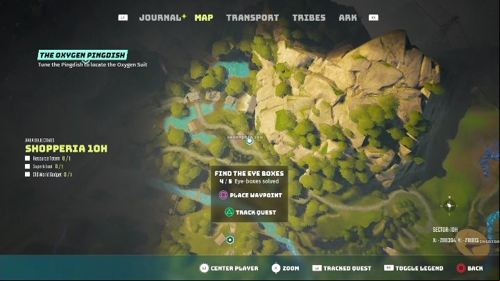 Location: In the blue building, Shopperia 10H - Biomutant: Spying the Eye Box - walkthrough - NPC quests - Biomutant Guide