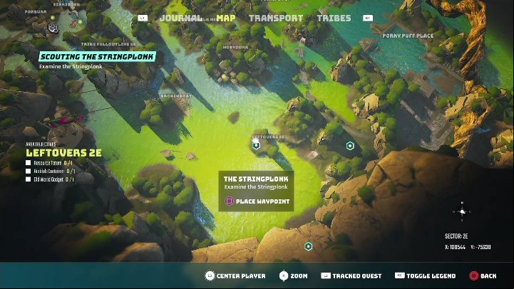 Location: Leftovers 2E - Biomutant: The Stringplonk - walkthrough - NPC quests - Biomutant Guide