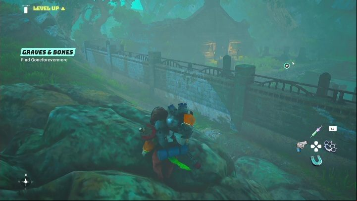 In order to find the bones, you have to go to the cemetery, specifically to the tunnel just below it - Biomutant: Klick Klack - walkthrough - NPC quests - Biomutant Guide