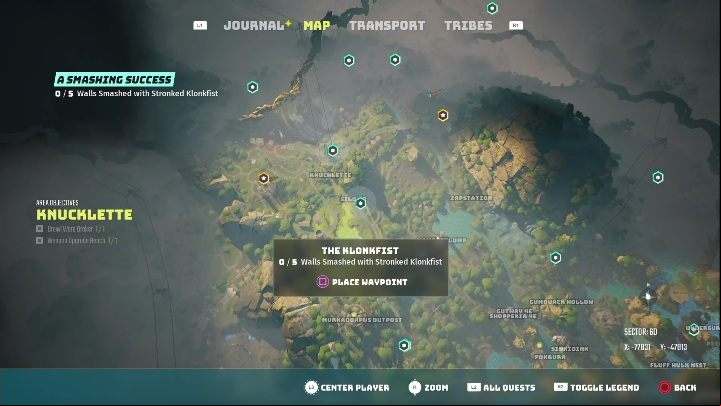 Location: Knucklette - Biomutant: A Smashing Success - walkthrough - Related to the main missions - Biomutant Guide