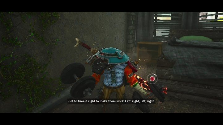 You will find this Gunsflexer on the second floor of one of the buildings - Biomutant: The Gunsflexers - walkthrough - Exploration - Biomutant Guide