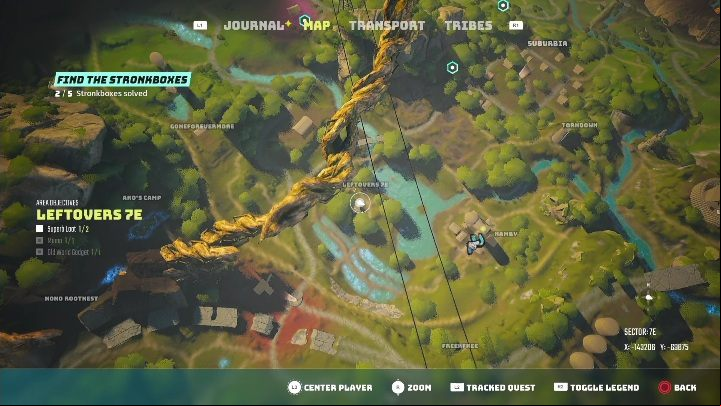 Location: Leftovers 7E - Biomutant: Find the Stornkboxes - walkthrough - Exploration - Biomutant Guide
