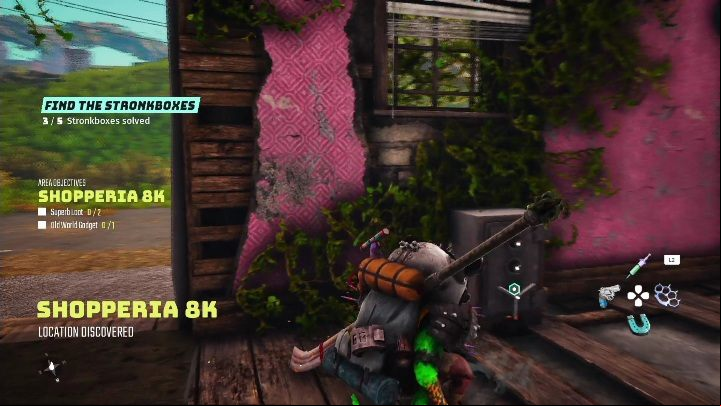 You will find this Stornkbox in a dilapidated building, right at the door entrance - Biomutant: Find the Stornkboxes - walkthrough - Exploration - Biomutant Guide