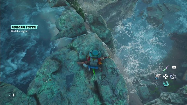 Location: Under the waterfall, in Nono Rootnest - Biomutant: Aurora Totem - walkthrough - Exploration - Biomutant Guide