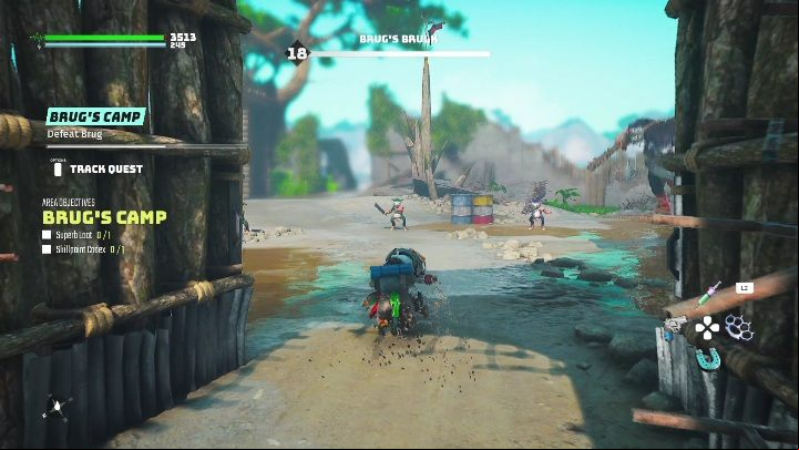 There will be several enemies and two mini-bosses in the enemy camp - Biomutant: Cleaning up - walkthrough - Exploration - Biomutant Guide