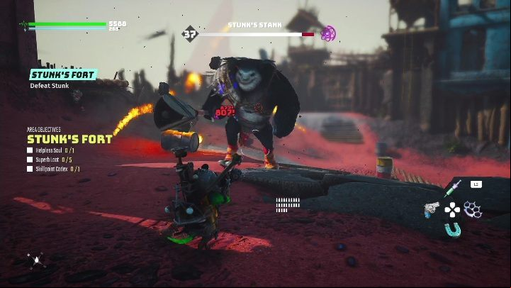 There will be several enemies and two mini-bosses in the enemy camp - Biomutant: Cleaning up - walkthrough - Exploration - Biomutant Guide