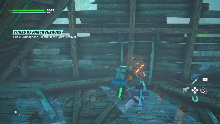 You'll find this workout machine in a dilapidated wooden building, right at the entrance - Biomutant: The Muscle-Squeezer - walkthrough - Exploration - Biomutant Guide