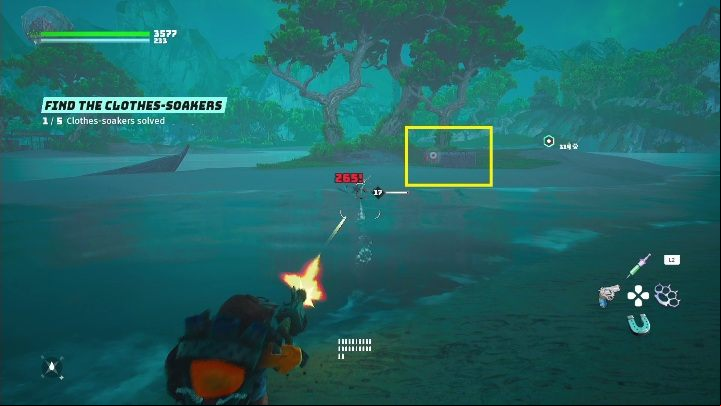 Location: On the beach, in Surfipelago - Biomutant: Googlide Wreckboxes - walkthrough - Exploration - Biomutant Guide