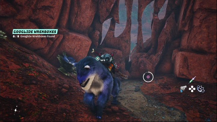 Location: In a cave in Plumsidums - Biomutant: Googlide Wreckboxes - walkthrough - Exploration - Biomutant Guide