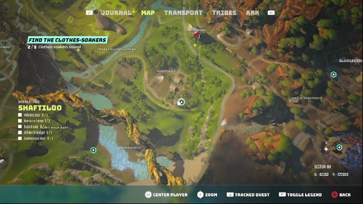 Location: In one of the buildings, in Shaftiloo - Biomutant: Find The Clothes-Soakers - walkthrough - Exploration - Biomutant Guide