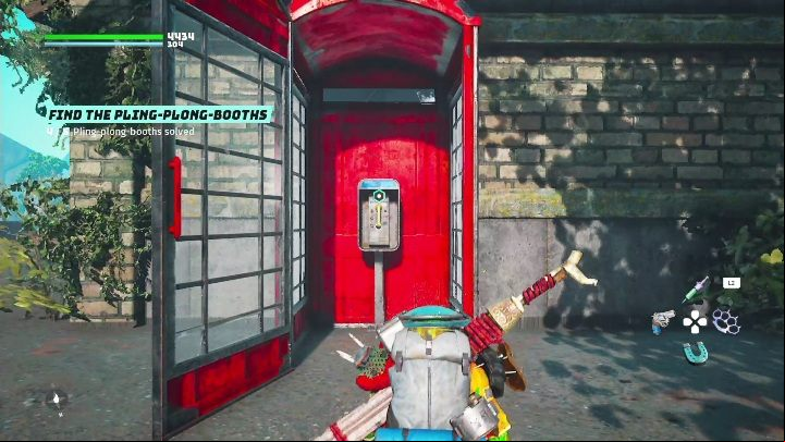 The Pling-Plong-Booth is located in a small town on an island - Biomutant: Find the Pling-Plong-Booth - walkthrough - NPC quests - Biomutant Guide