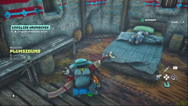 How to start: Talk to the man lying in bed - Plumsidums - Biomutant: The Lotus Captain - walkthrough - NPC quests - Biomutant Guide