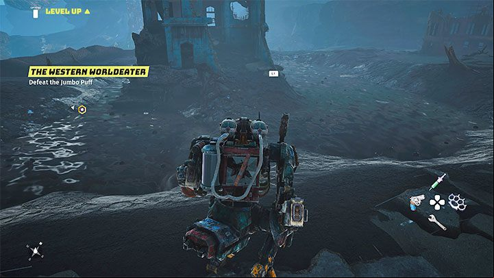 An additional use of the mech is to suck oil from small tanks that you may encounter in the wilderness - you must approach the tank and after the button icon (L1/LB) appears, start the process - Biomutant: Mech Mekton - how to unlock it? - FAQ - Biomutant Guide