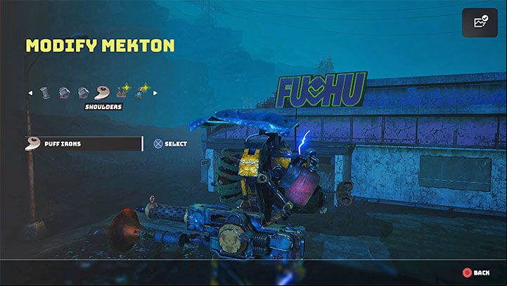 The game allows you to change the appearance of the mech, and you can do this by holding down the bottom direction key on the controller while inside Mekton - Biomutant: Mech Mekton - how to unlock it? - FAQ - Biomutant Guide