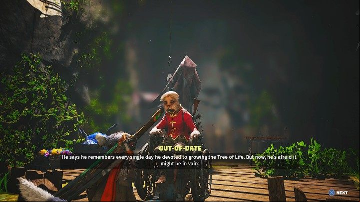 When you return to reality, The-Old-One will say that he re each day dedicated to nurturing the Tree of Life, but now he fears that his work may be destroyed - Biomutant: Another World - walkthrough - Main quests - Biomutant Guide