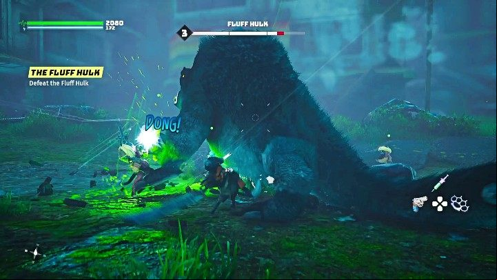 If you prefer close combat, jump at the beast the moment it turns its attention to the Myriad tribe warriors - Biomutant: An Alliance - walkthrough - Present Day - Biomutant Guide
