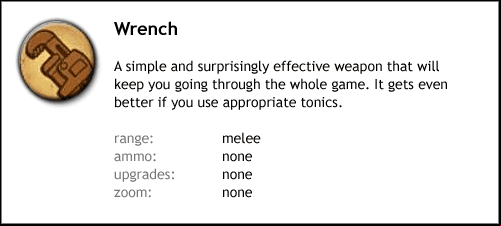 1 - Weapon types in Bioshock - Weapons, tonics, and plasmids - Bioshock Game Guide