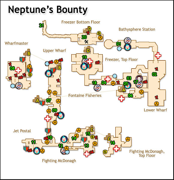 LEVEL INFORMATION - Neptunes bounty (1) | Bioshock Walkthrough - Walkthrough - Bioshock Game Guide