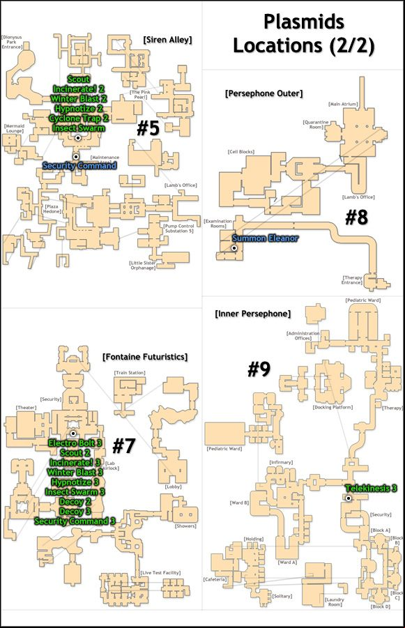 2 - BioShock 2: Plasmids - maps - Recommendations & tips - Bioshock 2 Game Guide & Walkthrough