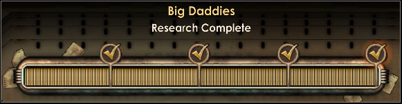Researching each enemy type can result in maximally four profits (research bonuses),, unlocked as you make progress in the research - BioShock 2: Enemies and how to conduct a research on them - Recommendations & tips - Bioshock 2 Game Guide & Walkthrough