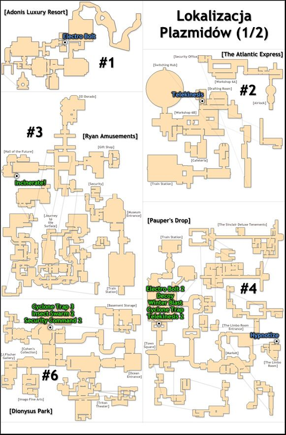 1 - BioShock 2: Maps - Plasmids - World atlas - Bioshock 2 Game Guide & Walkthrough