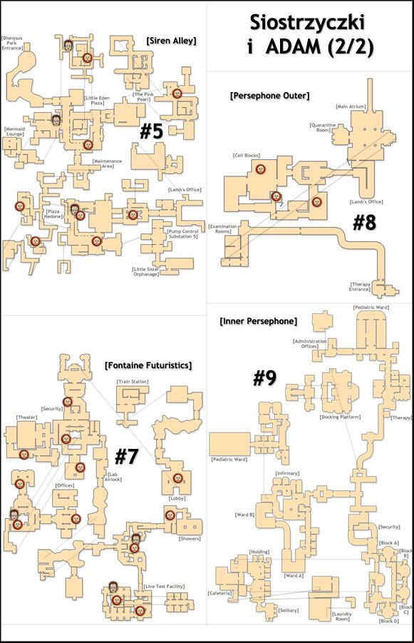 2 - BioShock 2: Maps - Little Sisters and ADAM - World atlas - Bioshock 2 Game Guide & Walkthrough