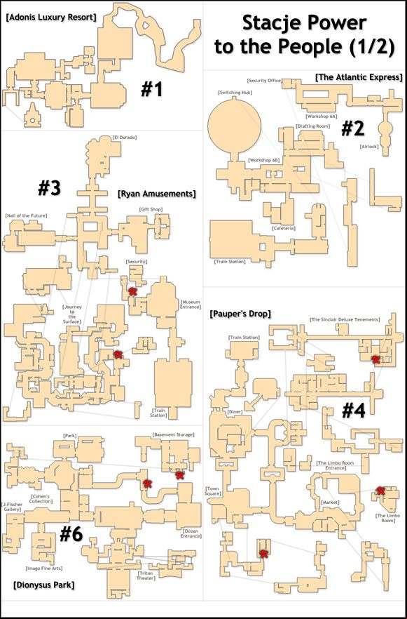 1 - BioShock 2: Maps - Power Stations to the People - World atlas - Bioshock 2 Game Guide & Walkthrough