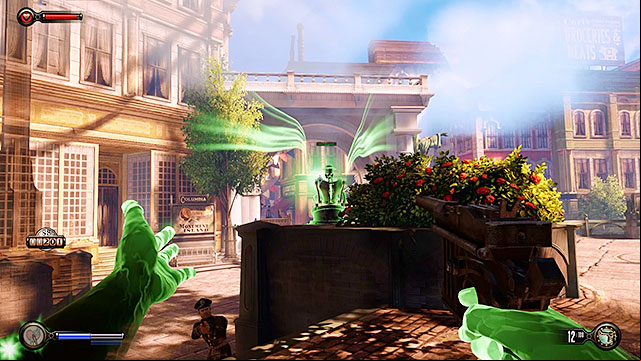 Youll have to deal with a similiar situation at the end of the park - Fight your way to Monument Island | Chapter 3 - Raffle Square - Chapter 3 - Raffle Square - BioShock Infinite Guide