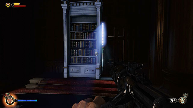You must now proceed to the door Crow has used to escape - Go to the Monument Island and find the girl (part 2) | Chapter 4 - Comstock Center Rooftops - Chapter 4 - Comstock Center Rooftops - BioShock Infinite Guide