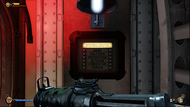 The elevator will take you to Specimen Observation Room #1 - Find the girl | Chapter 6 - Monument Tower - Chapter 6 - Monument Tower - BioShock Infinite Guide