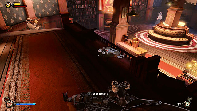 You may now proceed to the Founders Book store located to the right - Take Elizabeth to the First Lady airship | Chapter 8 - Soldiers Field - Chapter 8 - Soldiers Field - BioShock Infinite Guide