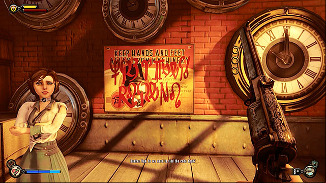 Get inside the store which shouldnt be difficult since you only need one lockpick to unlock the door - Find the gunsmith Chen Lin | Chapter 17 - Plaza of Zeal - Chapter 17 - Plaza of Zeal - BioShock Infinite Guide