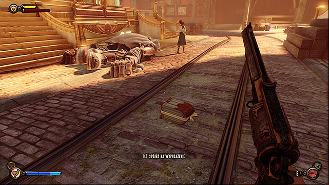 Once the Handyman has fallen youll have a chance to collect a proper reward for your struggle in the duel - Gear #17 (random type) - Find the gunsmith Chen Lin | Chapter 17 - Plaza of Zeal - Chapter 17 - Plaza of Zeal - BioShock Infinite Guide