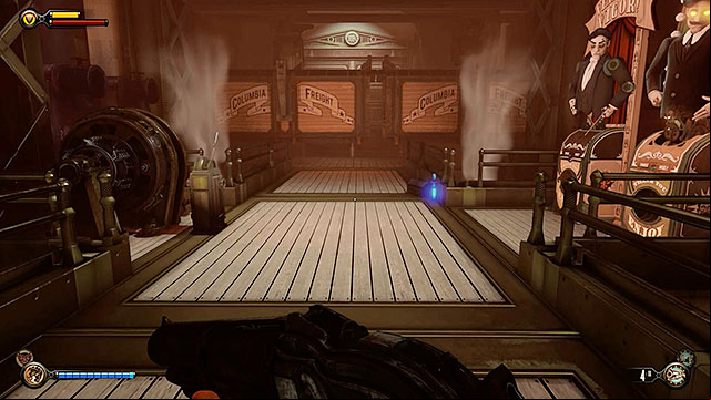 Once youve won the battle enter a tunnel and pull a lever, gaining access to a bridge - Find Shantytowns police impound | Chapter 20 - Gunsmiths Shop - Chapter 20 - Gunsmiths Shop - BioShock Infinite Guide